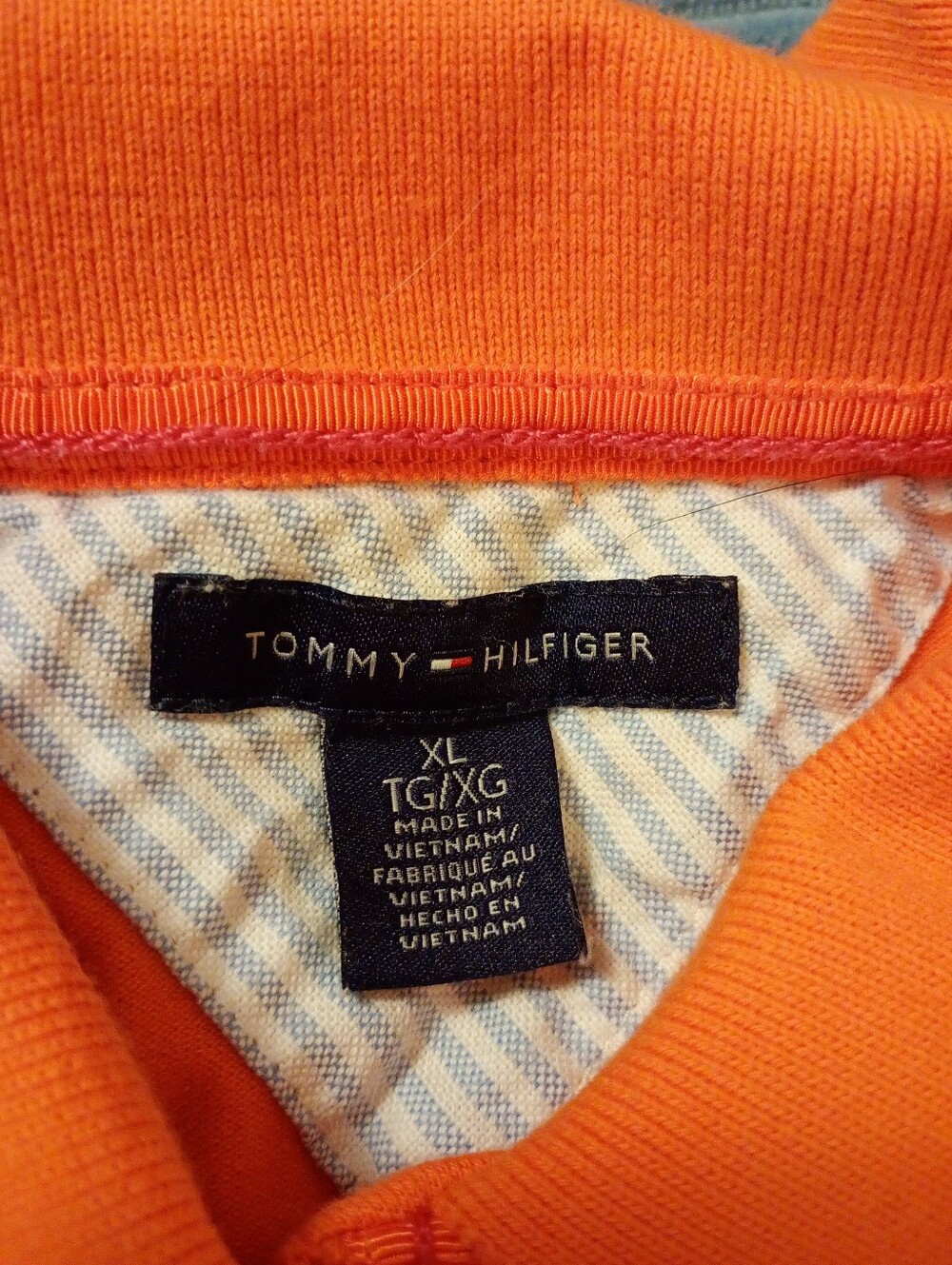 Tommy Hilfiger Polo Shirt Womens XL Orange
